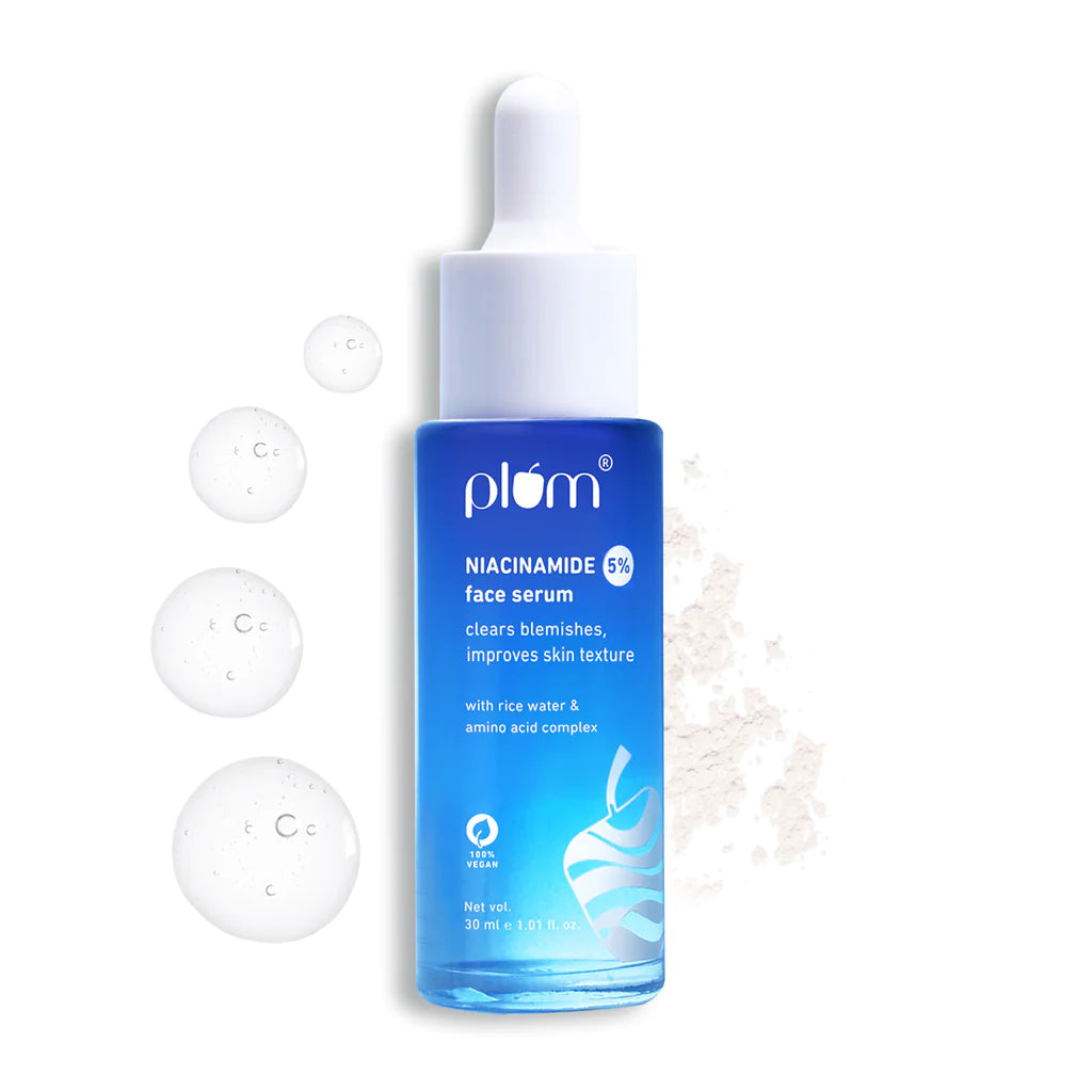 5% Niacinamide Face Serum | With Rice Water & Amino Acid Complex | For All Skin Types | 100% Vegan
