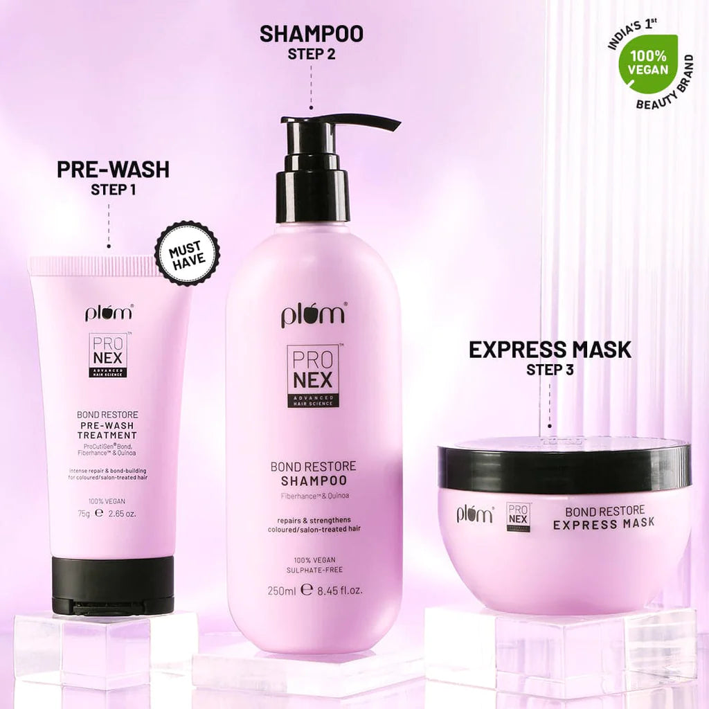ProNexᵀᴹ Bond Restore Shampoo  |  With Patented Techology - Fiberhanceᵀᴹ, Symhair® Restore and Quinoa Extracts  |  Sulphate-Free  |  100% vegan  |  Strengthens and Repairs Damaged Hair Bonds