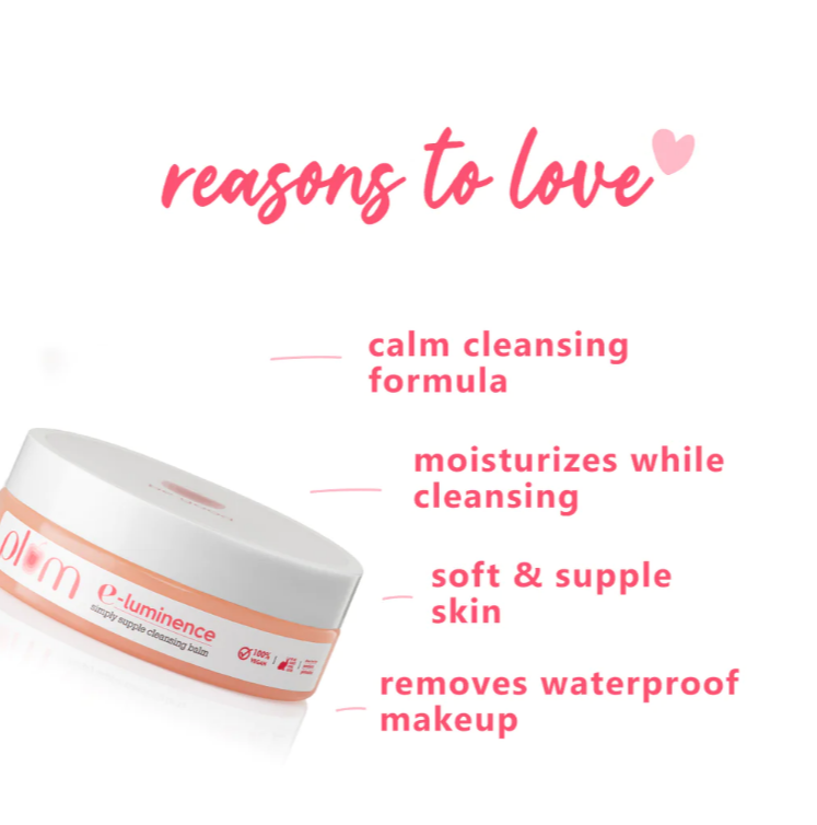 E-Luminence Simply Supple Cleansing Balm  |  Enriched with Vitamin E  |  For Normal, Dry, Combination Skin  |  100% Vegan