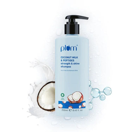 Coconut Milk & Peptides Strength & Shine Shampoo | Contains Coconut Milk, Peptides | 100% vegan| Paraben-Free Available in: 250ml